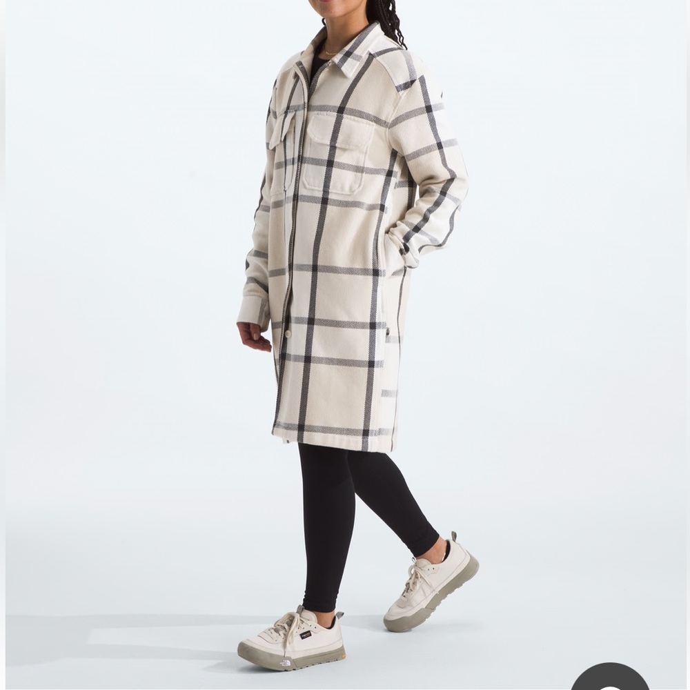 THE NORTH FACE Valley Long Twill Plaid Utility Shirt Jacket--NWT--M